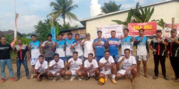 Pemuda Desa Belegen Mulia Gelar Turnamen Voli Sambut HUT RI Ke-80