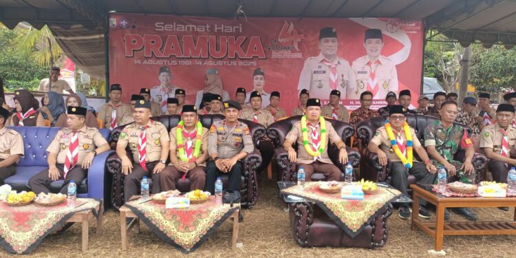 Kapolsek Kerumutan Hadiri Penutupan Hari Pramuka ke-64 di Bumi Perkemahan Cikal Beringin
