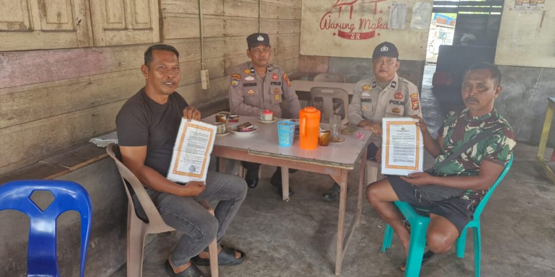 Polsek Kuala Kampar Sosialisasikan Maklumat Kapolda Riau Soal Karhutla, Warga Sepakat Tak Bakar Lahan