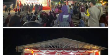 Polisi Hadiri Lomba Nyanyi Ibu RT/RW di Sidomukti, Peringatan HUT RI ke-80 Berjalan Aman