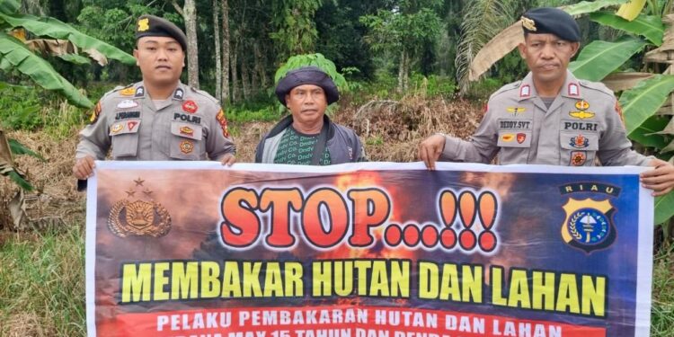 Akhir Pekan, Polsek Teluk Meranti Sebar Maklumat Kapolda Riau dan Gelar Penyuluhan
