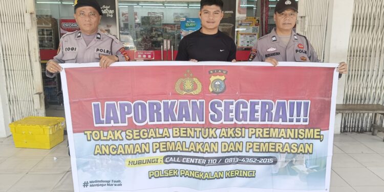 Polsek Pangkalan Kerinci Gencarkan Sosialisasi Tolak Premanisme di Wilayah Hukumnya