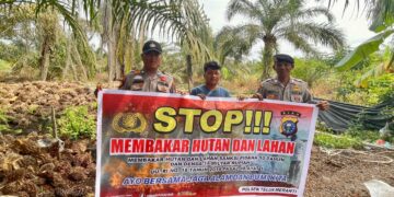 Polsek Teluk Meranti Sosialisasikan Maklumat Kapolda Riau Cegah Karhutla