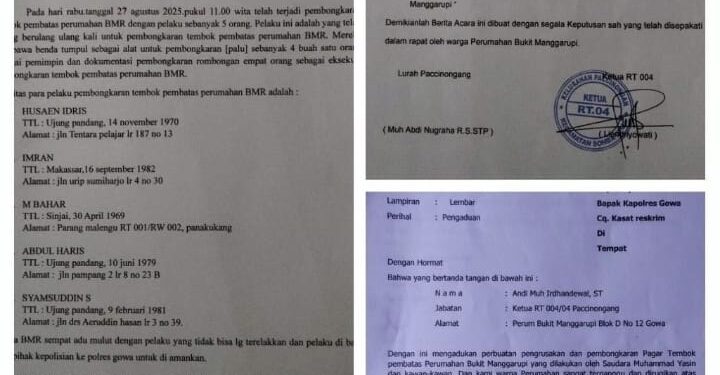 Kinerja Aparat Polres Gowa Disorot Warga Perumahan Bukit Manggarupi, Ada Apa..?