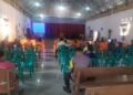Polsek Langgam Gelar Ibadah Minggu Harmoni Bersama Jemaat HKI Tambak
