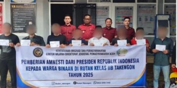 Menindaklanjuti Keputusan Presiden RI, Rutan Takengon Melaksanakan Pemberian Amnesti Kepada 17 WBP