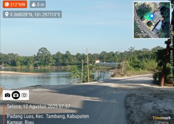 Turap Jalan Desa Padang Luas  Ke Desa Terantang Butuh perhatian Serius Pemerintah