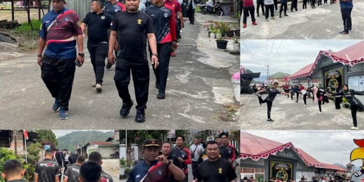 Karutan Takengon Rusli Bersama Pegawai Jalan Santai Dalam Rangka HUT RI Ke-80