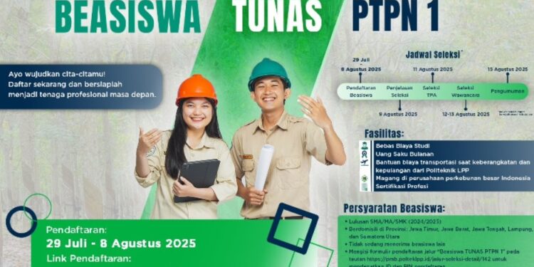 Holding Perkebunan Nusantara Perluas Akses Pendidikan, PTPN I Luncurkan Beasiswa TUNAS Senilai Rp1,53 Miliar