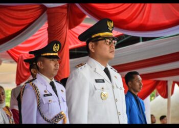 Wakil Wali Kota Langsa Pimpin Penurunan Bendera Merah Putih HUT Kemerdekaan RI ke-80