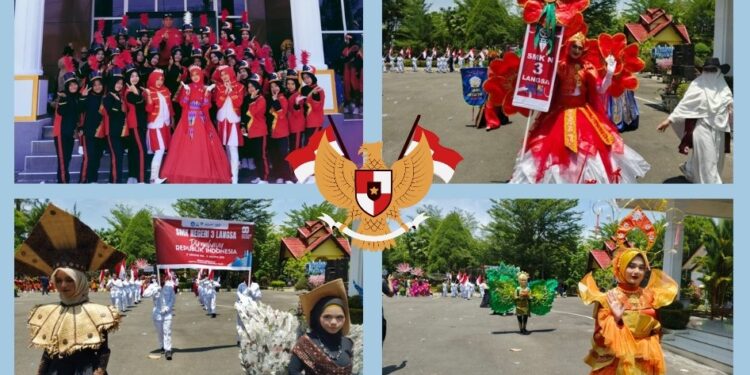 SMKN 3 Langsa Raih Juara Tiga Pawai Alegoris 