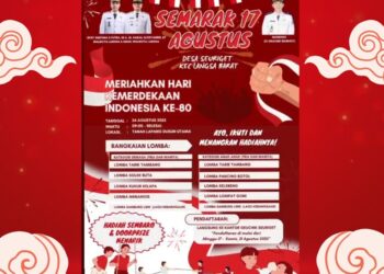 Aneka Lomba Digelar Pemerintah Gampong Seuriget Meriahkan HUT RI ke-80