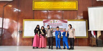Polwan Polres Banyuasin Gelar Goes To School Edukasi Pelajar Soal Lalu Lintas Dan Bahaya Narkoba 