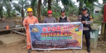 Polsek Ukui Gelar Patroli dan Himbauan Antisipasi Karhutla di Wilayah Rawan