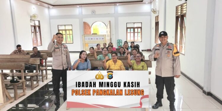 Polsek Pangkalan Lesung Sampaikan Pesan Kamtibmas dalam Ibadah Minggu Kasih