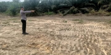 Polisi Tinjau Progres Ketahanan Pangan Program Penanaman Jagung di Pelalawan