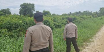 Polsek Pangkalan Kerinci Sosialisasikan Maklumat Kapolda Riau Soal Larangan Bakar Lahan