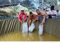 Bhabinkamtibmas Desa Ukui Dua Hadiri Peresmian Program Ketahanan Pangan Budidaya Ikan Lele Bioflog