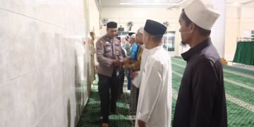 Polsek Pangkalan Lesung Sampaikan Himbauan Kamtibmas Lewat Kegiatan Subuh Harmoni