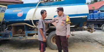 Polsek Bunut Bagikan Maklumat Kapolda Riau dan Lakukan Silaturahmi untuk Cooling System di Desa