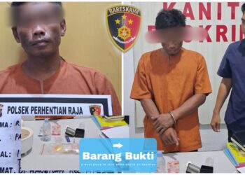 Polsek Perhentian Raja Bekuk Pelaku Sabu 4.92 Gram Di Desa Hangtuah
