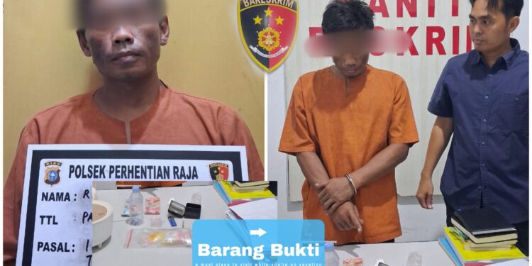 Polsek Perhentian Raja Bekuk Pelaku Sabu 4.92 Gram Di Desa Hangtuah