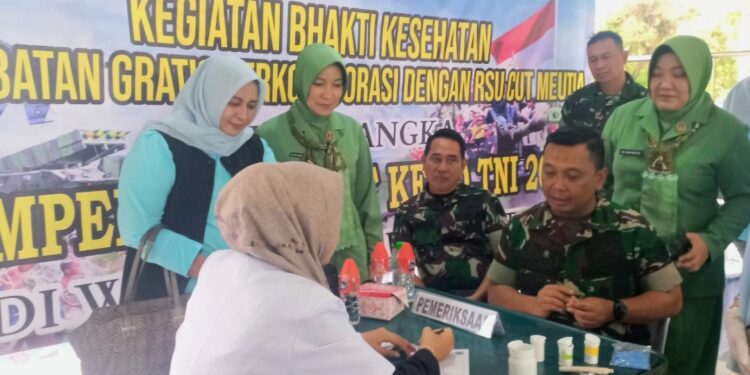 Rangkaian HUT TNI ke-80, PT CMN Kolaborasi Kodim 0104 Aceh Timur Gelar Pengobatan Gratis