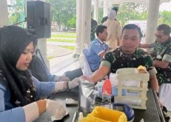 Jelang HUT ke-80 TNI, Kodim 0104 Aceh Timur Gelar Bakti Kesehatan Donor Darah dan Pengobatan Gratis