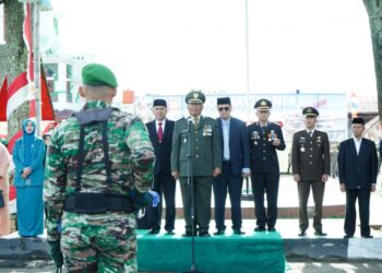 Bupati Dan Wakil Bupati Aceh Tengah Hadiri HUT TNI Ke- 80 Di Lapangan Sanggamara