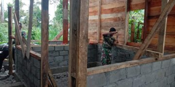 Progres TMMD Ke-126: Pembangunan RTLH Capai 50 Persen Di Kampung Rutih