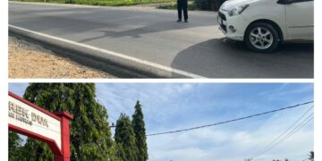Polsek Pangkalan Kuras Gelar Pengaturan Lalu Lintas di Jalur Lintas Timur Pelalawan