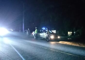Jamin Keamanan Malam Hari, Polsek Pangkalan Lesung Intensifkan Patroli Blue Light