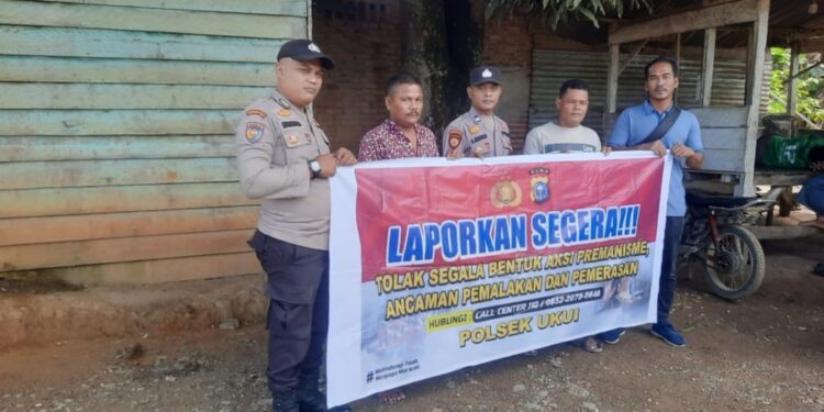 Polsek Ukui Gencarkan Sosialisasi Tolak Premanisme di Lingkungan Usaha