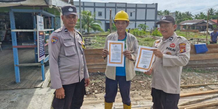 Polri Ajak Warga Kuala Kampar Jaga Lahan, Cegah Kebakaran Hutan