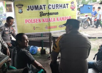 Polsek Kuala Kampar Gelar Jumat Curhat, Warga Keluhkan Karhutla hingga Kenakalan Remaja