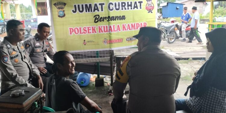 Polsek Kuala Kampar Gelar Jumat Curhat, Warga Keluhkan Karhutla hingga Kenakalan Remaja