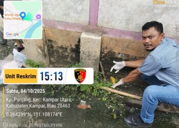 Polsek Kampar Buru Bukti Tambahan di TKP Pembunuhan  Kampar Utara Ungkap Fakta Baru Parang Patah Jadi Petunjuk
