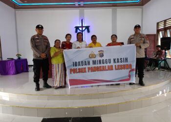 Polsek Pangkalan Lesung Gelar Ibadah Minggu Kasih di Gereja Methodis Efrat