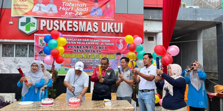 Polsek Ukui Dukung Pemeriksaan Kesehatan Gratis di HUT Pelalawan ke-26