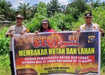 Polsek Teluk Meranti Sebar Maklumat Kapolda Riau, Warga Diimbau Waspadai Karhutla