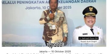 Bupati Aceh Singkil Hadiri Rakornas TPAKD, Tegaskan Komitmen Dukung Peningkatan Akses Keuangan Daerah