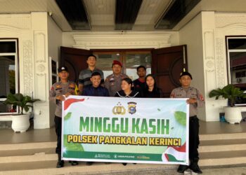 Polsek Pangkalan Kerinci Gelar Ibadah Minggu Kasih untuk Jaga Kamtibmas