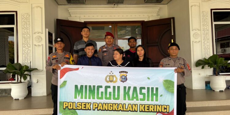 Polsek Pangkalan Kerinci Gelar Ibadah Minggu Kasih untuk Jaga Kamtibmas