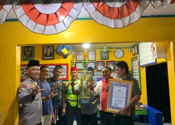 Pos Siskamling GemaCeria Kerumutan Raih Juara Tiga Tingkat Polda Riau, Warga Gelar Syukuran