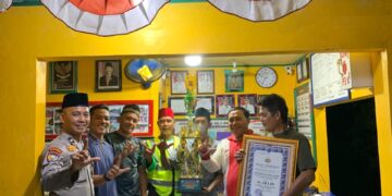 Pos Siskamling GemaCeria Kerumutan Raih Juara Tiga Tingkat Polda Riau, Warga Gelar Syukuran