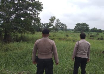 Polsek Pangkalan Kerinci Patroli dan Sosialisasi Larangan Buka Lahan dengan Pembakaran