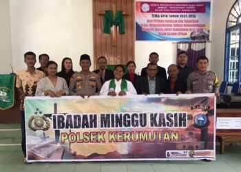 Polsek Kerumutan Gelar Minggu Kasih di GPIB Eben Haezer, Dengarkan Aspirasi Jemaat
