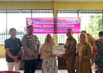 Polsek Bunut Pastikan Penyaluran BLT di Kuala Semundam Berjalan Tertib dan Aman