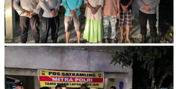 Polsek Pangkalan Kuras Tingkatkan Keamanan Lewat Patroli Sambang Pos Kamling