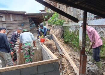 Pembangunan MCK Komunal TMMD Ke-126 Di Kute Keramil Terus Dikerjakan